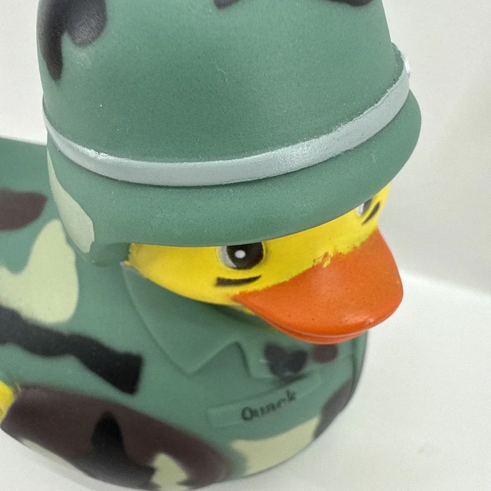 Boston Duck Tours Military Camo Rubber Duck Army Helmet Collectible 3.5